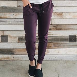 Plum Unwind Joggers by Zyia